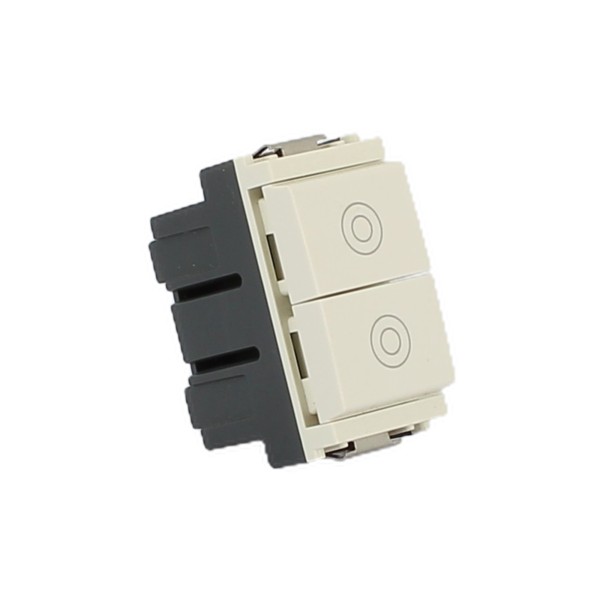 Vimar 16121.B Double Closing Button White Idea Series